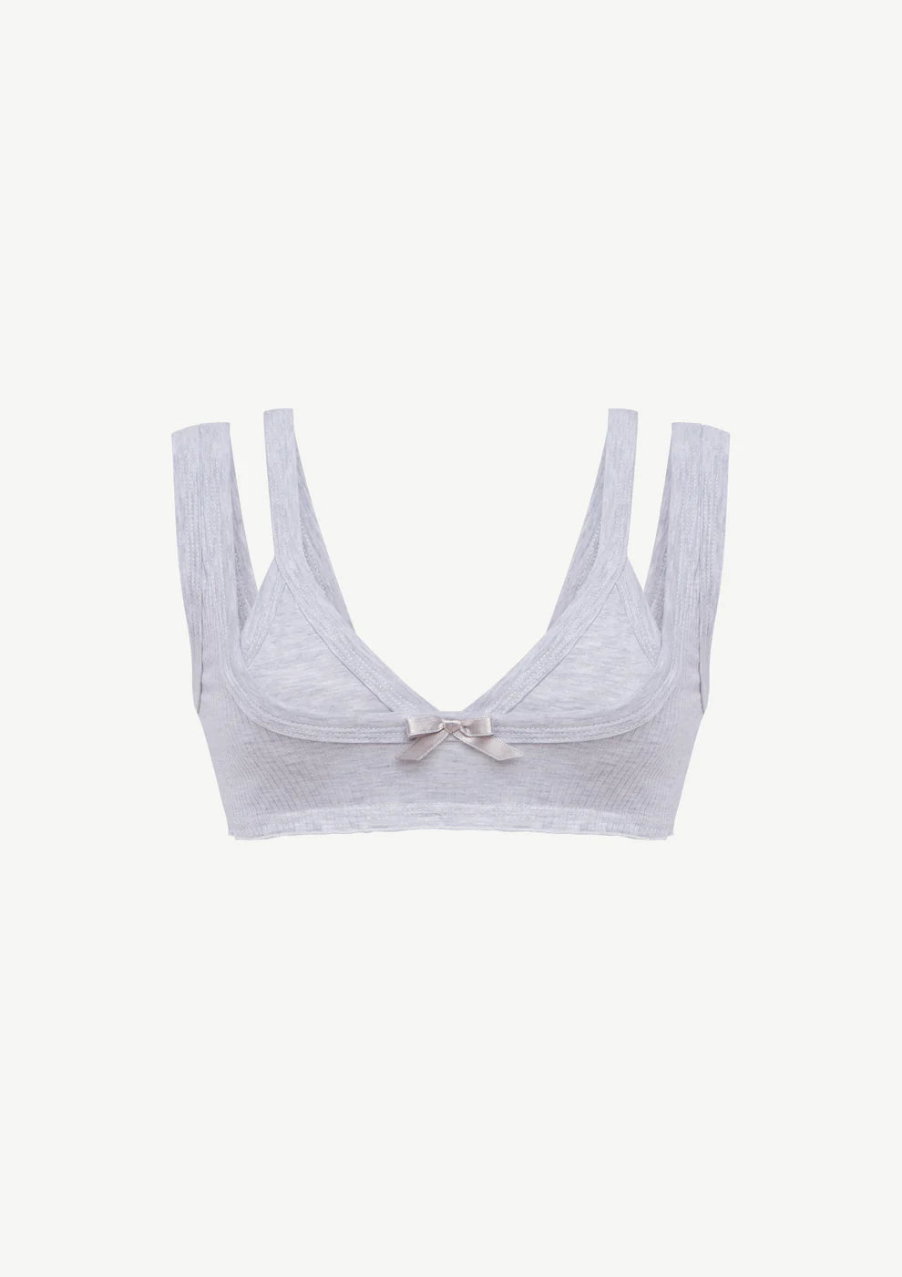 Weightless Double-bra top in grey