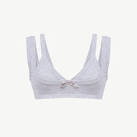 Weightless Double-bra top in grey