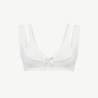 Weightless Double-bra top in white