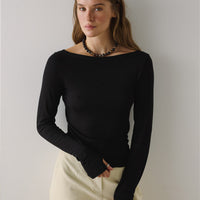 Basic Longsleeve Top in black