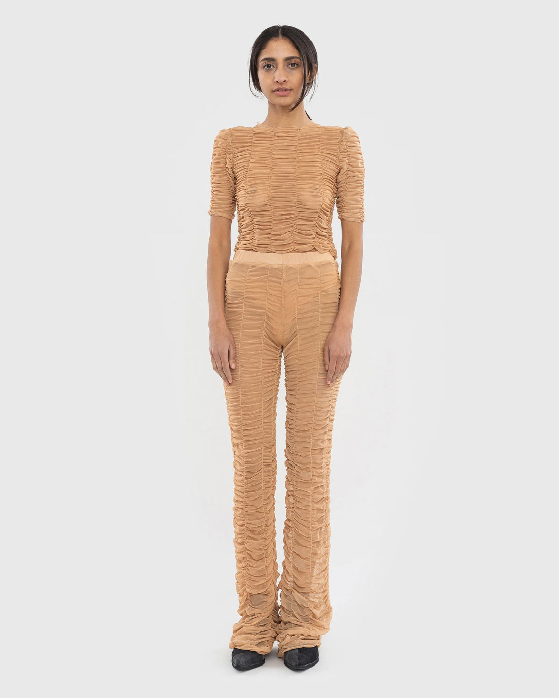 Mesh Drape Pants