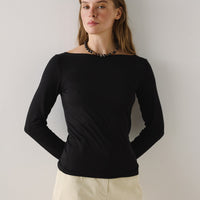 Basic Longsleeve Top in black