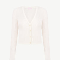 Knitted Cardigan In Almond Milk