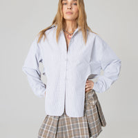 shirt with classic collar hooks in front inspired by Idol Lily Rose Depp The Weekend