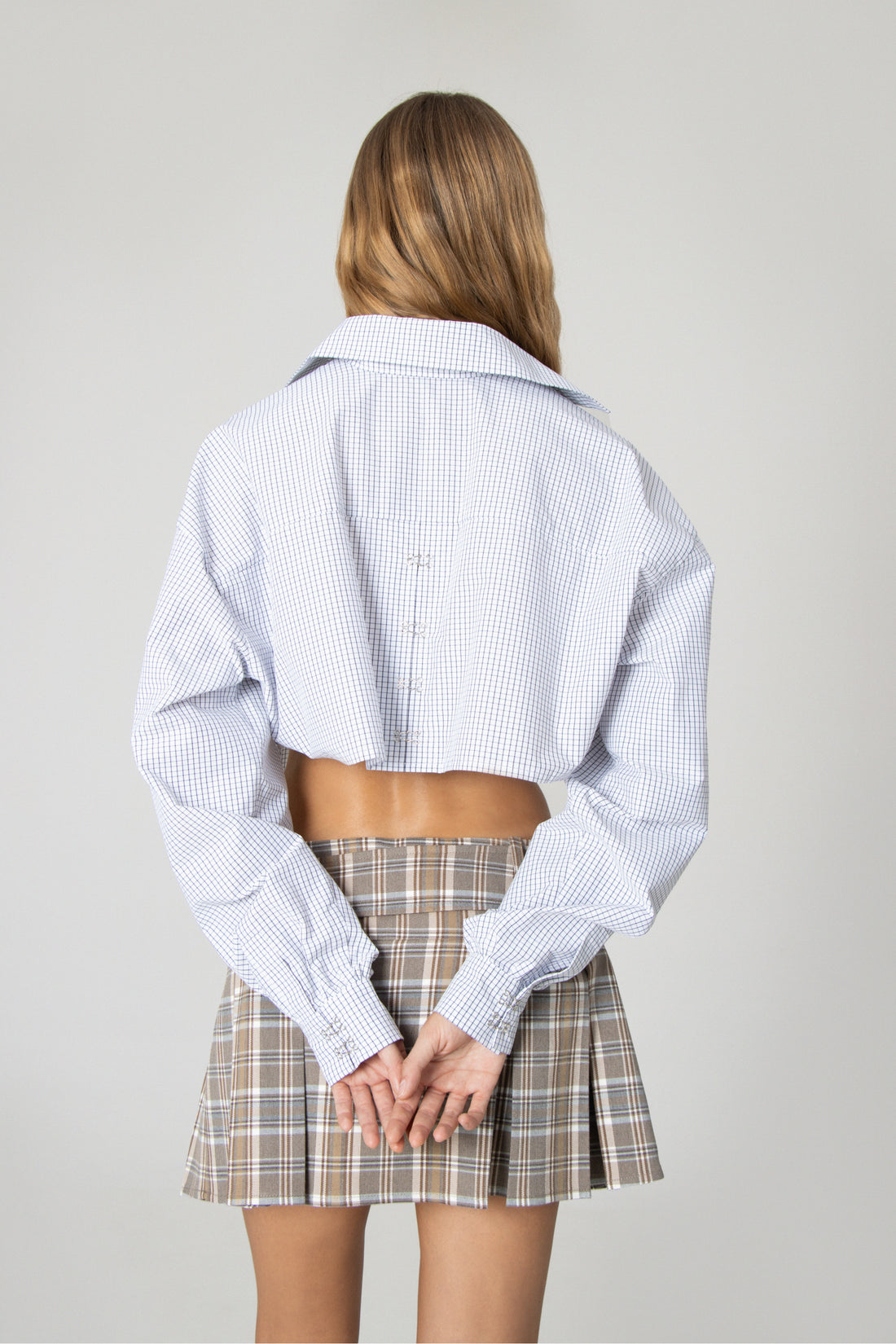 shirt with classic collar hooks in front inspired by Idol Lily Rose Depp The Weekend