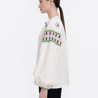 Oda Vyshyvanka Shirt in milk