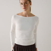 Basic Longsleeve Top in milk