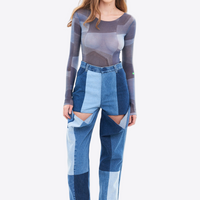 Patchwork Wader Jeans