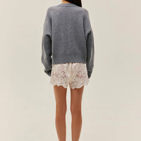 Lambswool Sweater In Grey