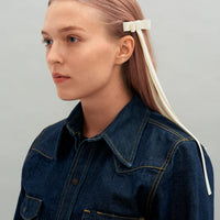 Ribbon Barette in Milky