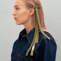 Ribbon Barette in Green Grass