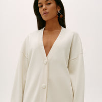 Relaxed Fit Cardigan in pearl