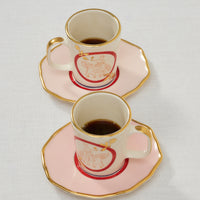 Horseman Tea Cup and Pink Saucer Set