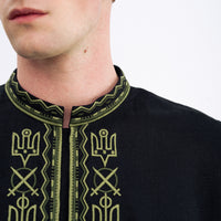 Kyivan Rus Men’s Vyshyvanka Shirt in black