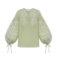 Örnek Vyshyvanka Shirt in soft green