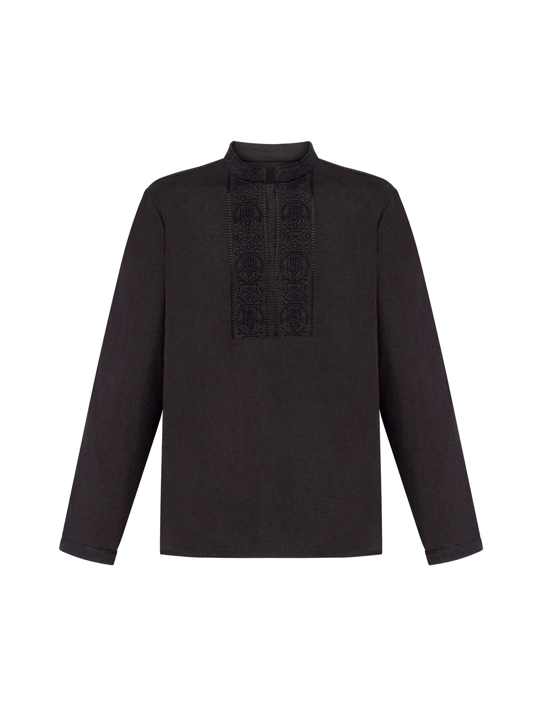 Khartiia Men's Vyshyvanka Shirt in black