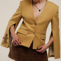 Grace Blazer in mustard yellow