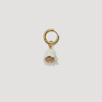 Polysk Bell Mono Earring in white