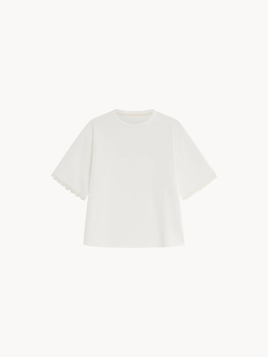 T-shirt with lace trim