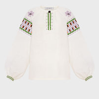 Oda Vyshyvanka Shirt in milk