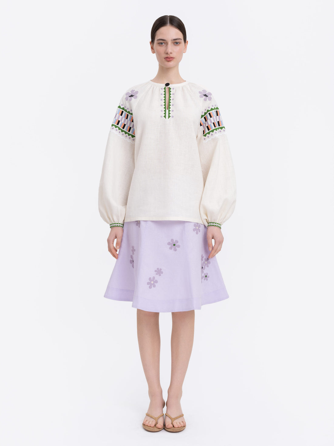 Oda Vyshyvanka Shirt in milk