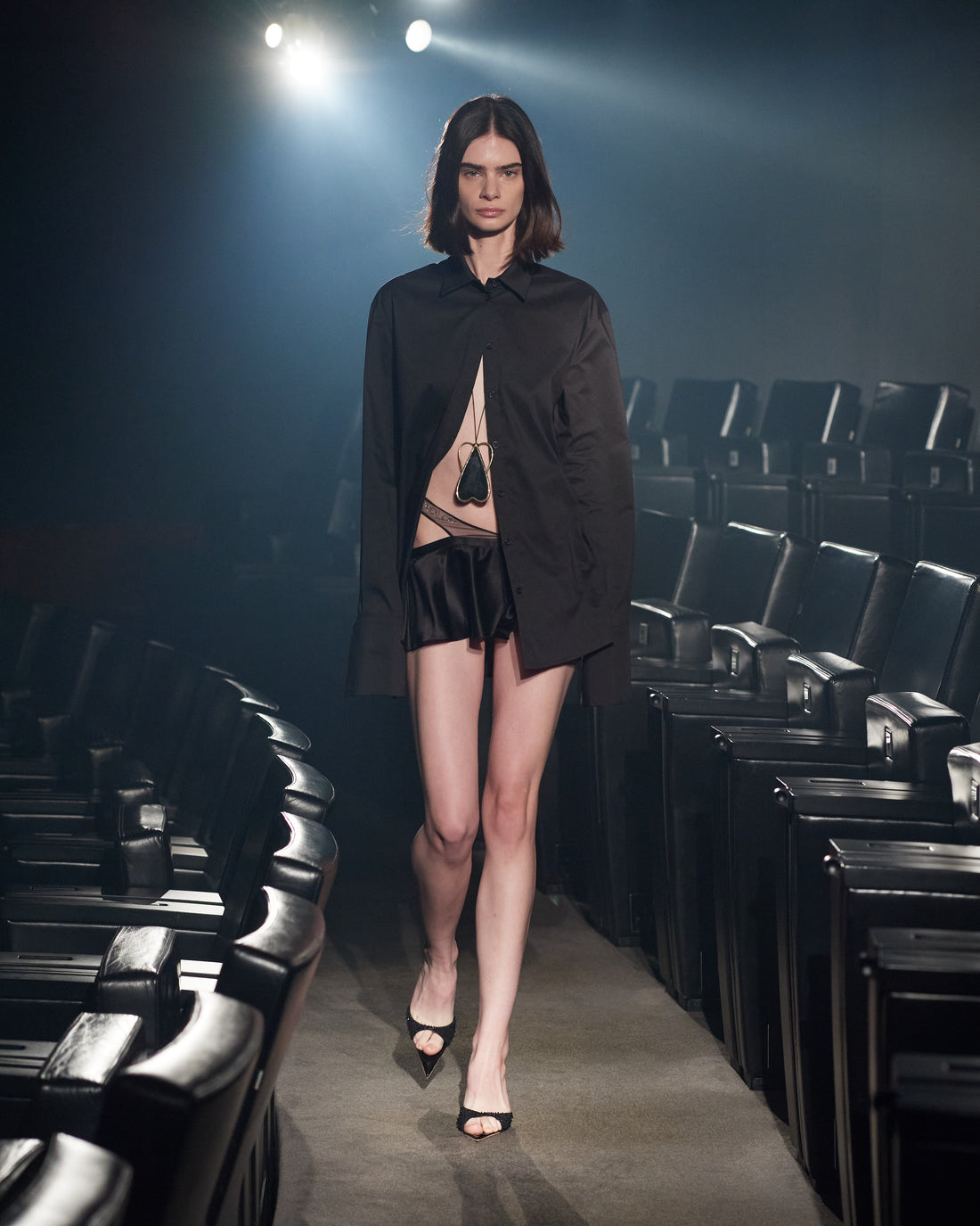 Silk micro skirt
