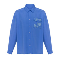 Khvylia Embroidered Shirt in blue