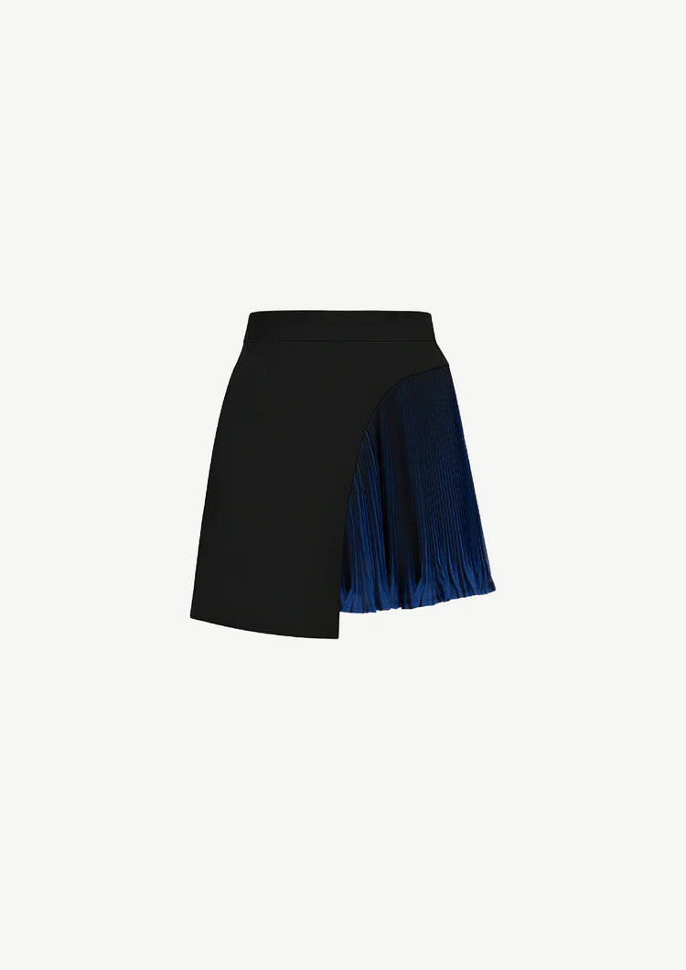 Skort with chiffon pleats