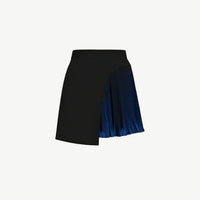 Skort with chiffon pleats