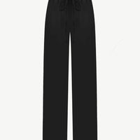 Satin Trousers In Black