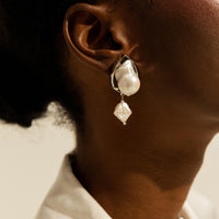 Odesa Clip Earrings in silver