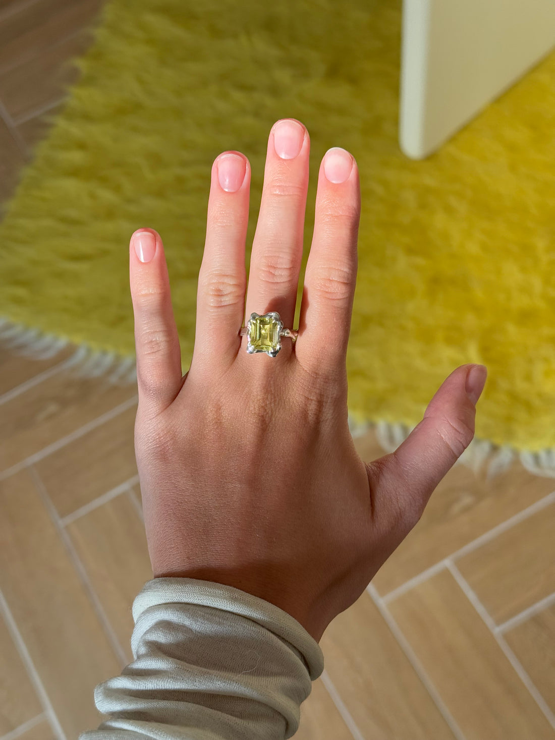 Yellow Quartz Ring
