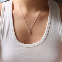 Mini Cross Pendant in silver