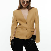 Grace Blazer in mustard yellow