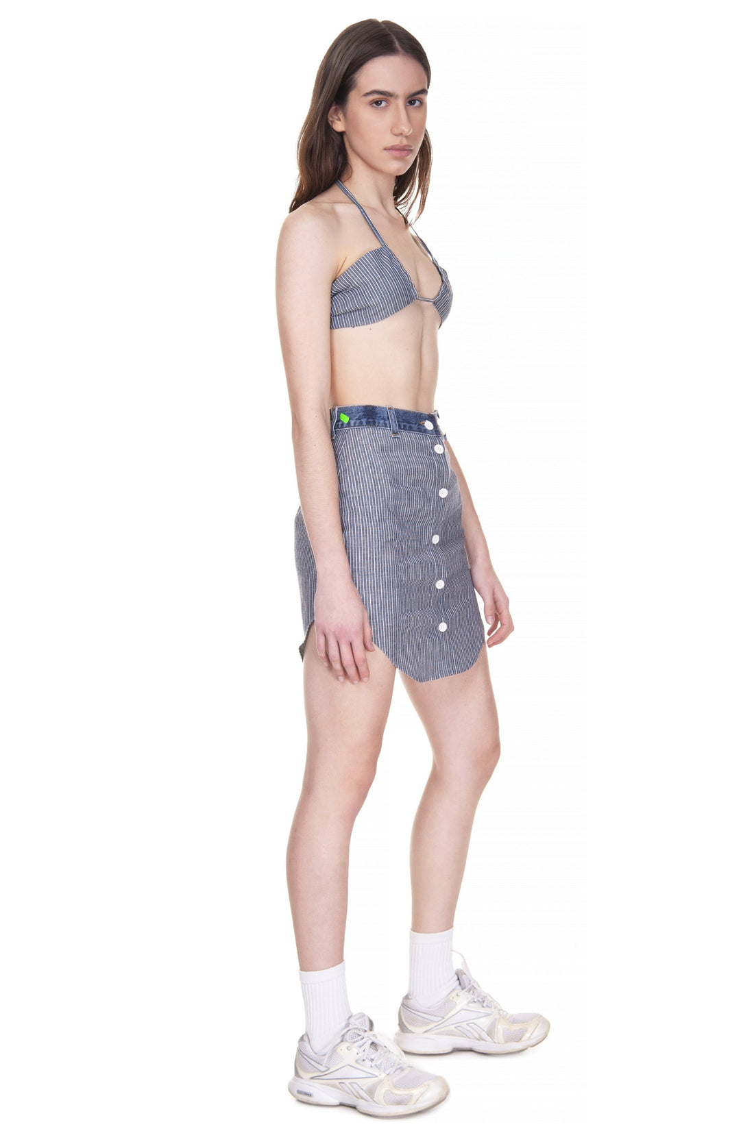 Mini skirt with Denim belt