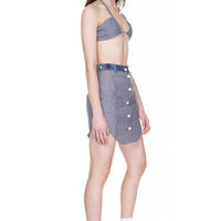 Mini skirt with Denim belt