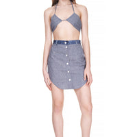 Mini skirt with Denim belt