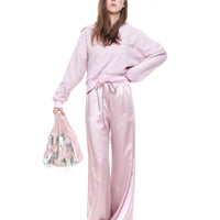 Satin Trousers in pink