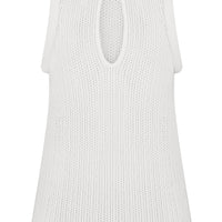 Knitted top with silk detail