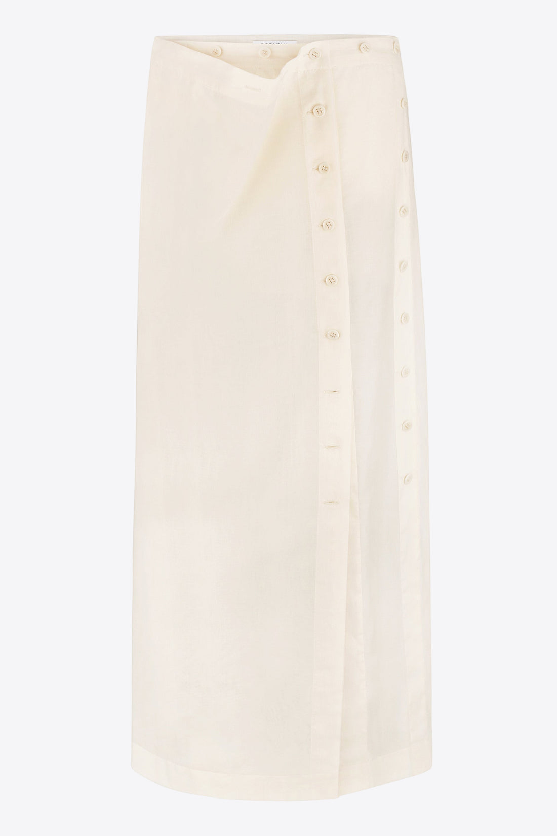 Front Button Maxi Skirt