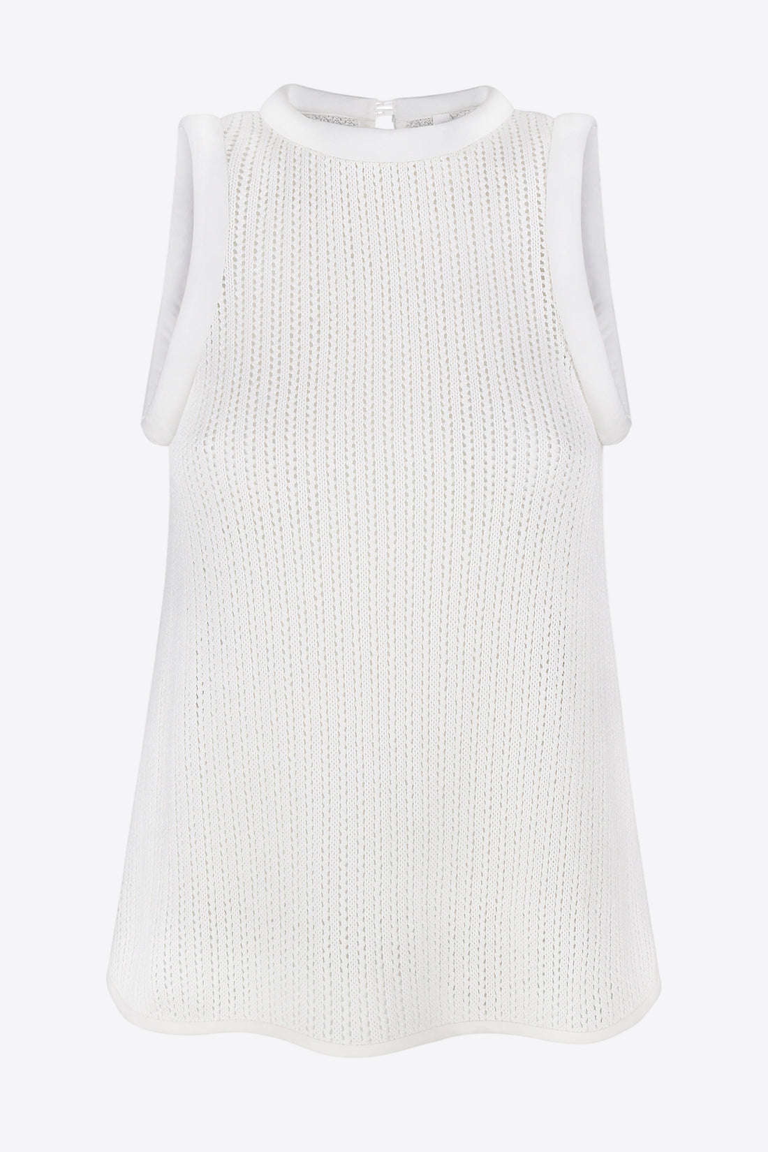 Knitted top with silk detail