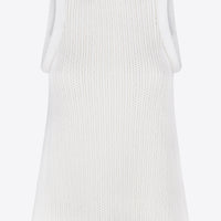 Knitted top with silk detail