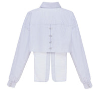 shirt with classic collar hooks in front inspired by Idol Lily Rose Depp The Weekend