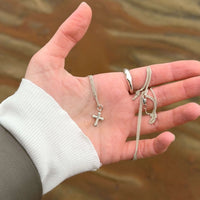 Mini Cross Pendant in silver