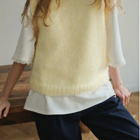 Cloud Vest in butter yellow