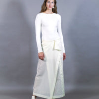 Front Button Maxi Skirt