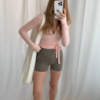 Wrap Top in pink