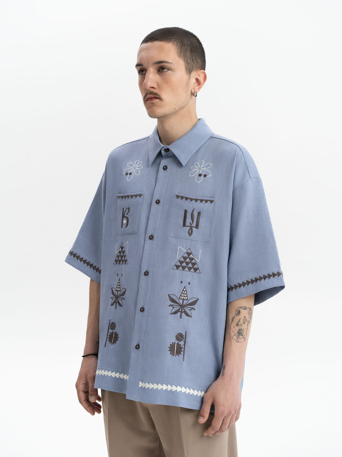 Kyi Blue Vyshyvanka Shirt