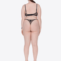 Butterfly thong in black