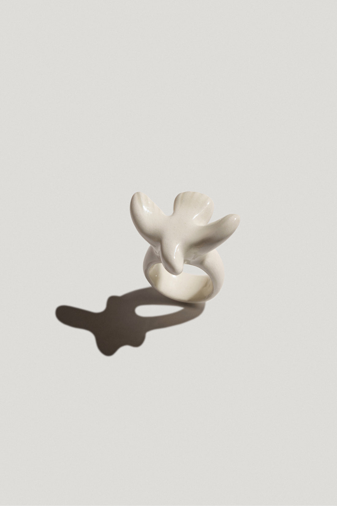 Myrni porcelain ring with bird